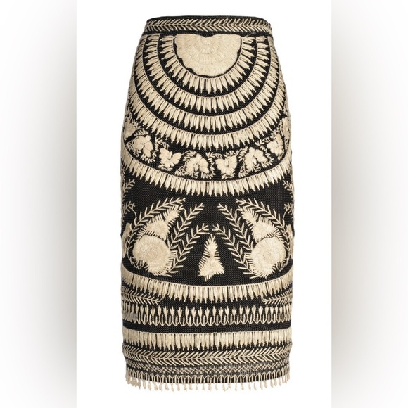 Ralph Lauren Collection Purple Label Embroidered Raffia Silk Dress Pencil Skirt - Picture 8 of 14